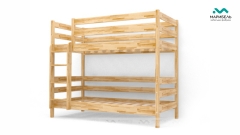 Кровать двухъярусная 800 В-2-3-ПК массив МАГ-РИВЕР Орех темный массив