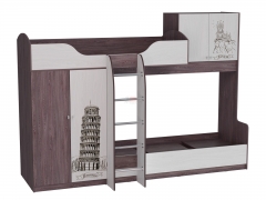 Кровать 2х ярусная 2 Омега 18 МАГ-РИВЕР Анкор светлый/Анкор темный