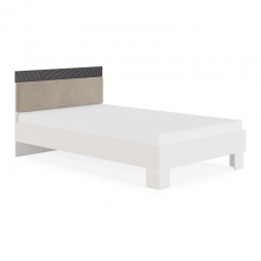Кровать большая 1200 мм с ортопедическим основанием Гринвич МАГ-РИВЕР Авелано/Белый/Темно-серый