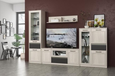 Полка навесная Олмеко Лиана 45.18 Ясень анкор светлый