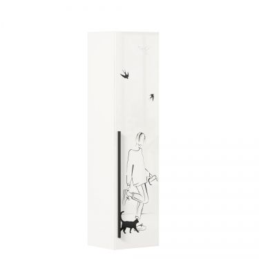 Шкаф одностворчатый Любимый дом Джоли Тип 1 ЛД 535.010.000 Серый шелк