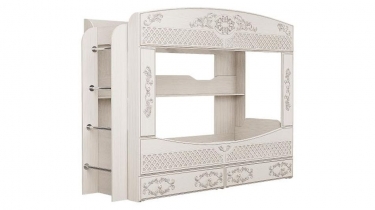 Кровать двухъярусная Олмеко Каролина Патина 14 Вудлайн кремовый Сандал белый