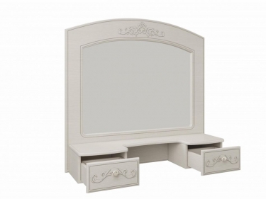 Полка с зеркалом Олмеко Каролина Патина 18 Вудлайн кремовый Сандал белый