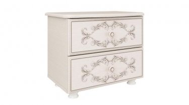 Тумба прикроватная Олмеко Каролина Патина 26 Вудлайн кремовый Сандал белый
