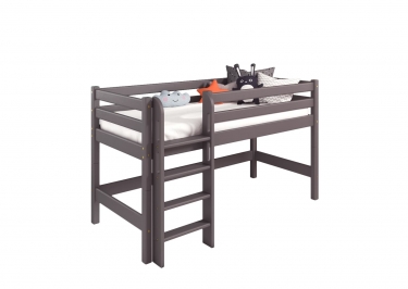 Низкая кровать Мебельград Соня Вариант 11 с прямой лестницей Лаванда