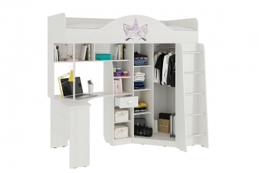 Детский комплекс Мебельсон Фэнтези MDF-08 белый рамух
