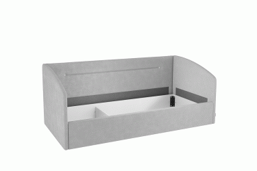 Кровать 0.9 Мебельсон Альба Софа КМ.S-16 нежно-розовый велюр