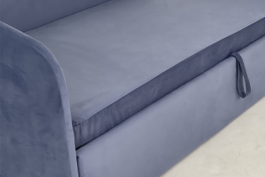 Кровать 0.9 Мебельсон Квест Софа КМ.S-17 топаз велюр