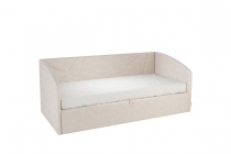 Кровать 0.9 Мебельсон Квест Софа КМ.S-17 крем велюр