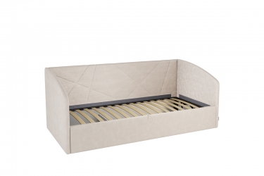 Кровать 0.9 Мебельсон Квест Софа КМ.S-17 крем велюр