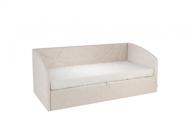 Кровать 0.9 Мебельсон Квест Софа КМ.S-17 крем велюр