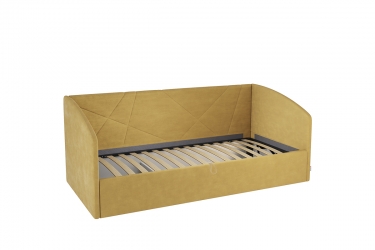 Кровать 0.9 Мебельсон Квест Софа КМ.S-17 медовый велюр