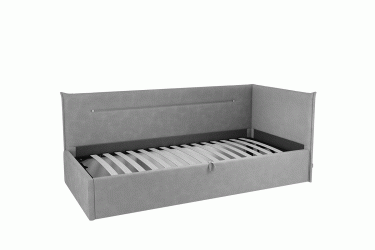 Кровать 0.9 Мебельсон Альба Тахта КМ.T-16 галька велюр