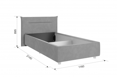 Кровать 0.9 Мебельсон Квест с подъем. механизмом ZP.KM0.9-03 топаз велюр