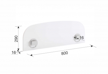 Ограничитель для кровати Мебельсон XYZ-123 белый рамух
