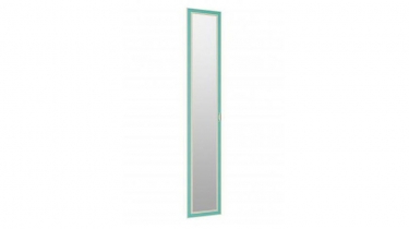 Дверь с зеркалом Олмеко Миндаль 02 Аруша венге Кожа мята