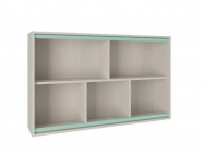 Полка для книг Олмеко Тони-7 Вудлайн кремовый Аруша венге Кожа мята