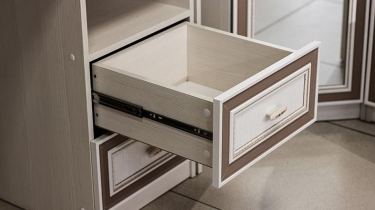 Стол компьютерный Олмеко ПКС-5 Вудлайн кремовый Аруша венге Кожа коричневая