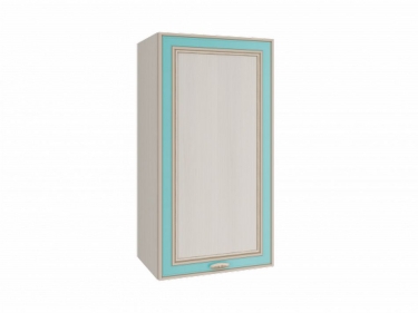 Шкаф навесной Олмеко Миндаль 06.107 Вудлайн кремовый Аруша венге Кожа мята