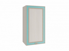 Шкаф навесной Олмеко Миндаль 06.107 Вудлайн кремовый Аруша венге Кожа мята