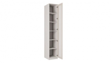 Шкаф-пенал с ящиками Олмеко Миндаль 06.25-03 Вудлайн кремовый Аруша венге Кожа коричневая