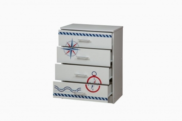 Комод Олмеко Лего-1 Кораблик Белый