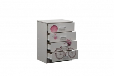 Комод Олмеко Лего-1 Париж Белый