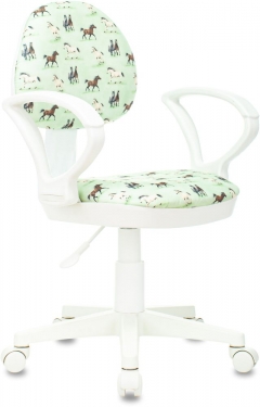 Кресло детское Бюрократ Бюрократ KD-3/WH/ARM/HORSE-GN