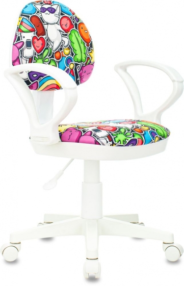 Кресло детское Бюрократ Бюрократ KD-3/WH/ARM/MASKARAD
