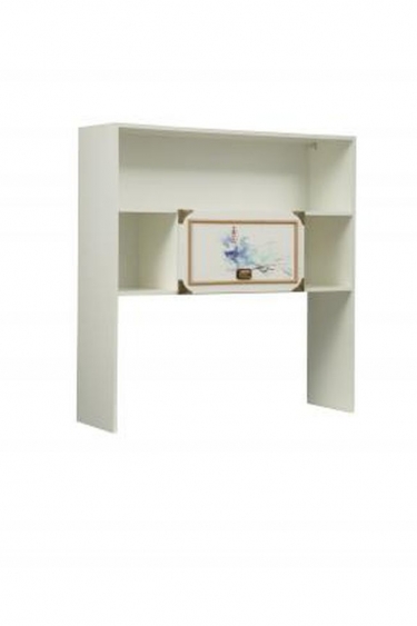 Полка навесная Олмеко Севилья-5 Белая Канат золотой