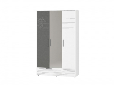 Шкаф трехдверный с зеркалом Витра Аляска 501.28