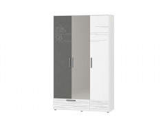 Шкаф трехдверный с зеркалом Витра Аляска 501.28