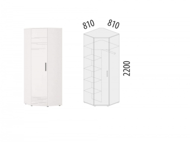 Шкаф угловой лев/прав Витра Аляска 501.03