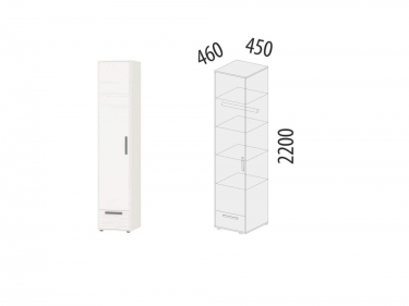 Шкаф-пенал лев/прав Витра Аляска 501.22