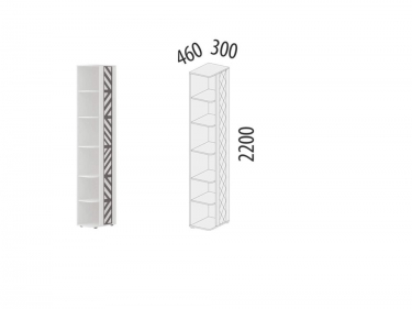 Стеллаж угловой лев/прав Витра Аляска 501.05