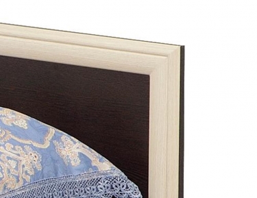 Кровать одинарная 900 Олмеко Фриз 21.55 с настилом Венге Дуб линдберг