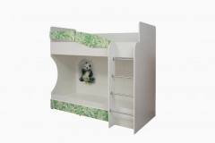 Кровать двухъярусная Олмеко Адель-1 правая Панда белая