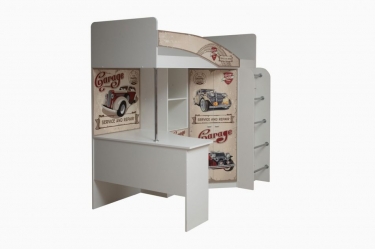 Кровать двухъярусная Олмеко Адель-2 Авто Белая