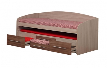 Кровать двухуровневая Олмеко Адель-5 Ясень шимо светлый Ясень шимо темный