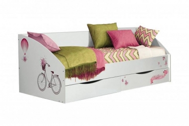 Кровать одинарная Олмеко Фея-3 симметричная 2000 Белая Париж