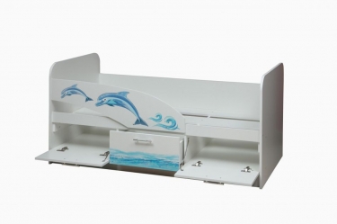 Кровать одинарная Олмеко 06.222 Белая Дельфин