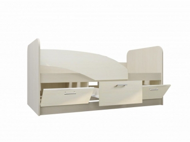 Кровать одинарная Олмеко 06.223 Вудлайн кремовый