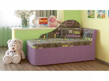 Тахта Олмеко Мася-12 левая Скотч-гард фреш плей Крона лаванда