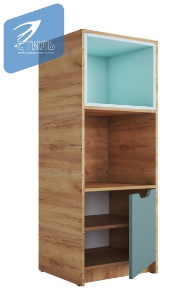 Стеллаж Стиль RICH СЖ-002 Мята/Сумеречный голубой/дуб крафт золотой