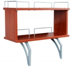 Полка задняя двухъярусная к столу Дэми Polka_zz 1/750 Polka_zz 7/750 Яблоня Серый