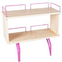 Полка задняя двухъярусная к столу Дэми Polka_zz 1/750 Polka_zz 7/750 Яблоня Розовый