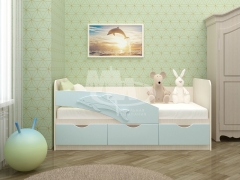 Кровать детская МиФ Дельфин Голубой/белфорт
