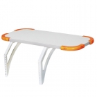 Полка навесная с проставкой Дэми Polka_bz 3/550 Белая Оранжевая