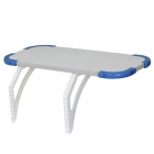 Полка навесная с проставкой Дэми Polka_bz 3/550 Белая Синяя